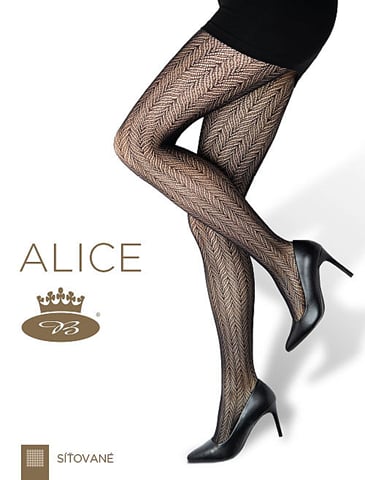 Dámské vzorované punčochové kalhoty síťované Alice