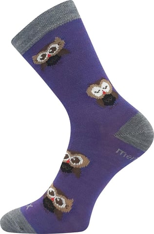 Dětské ponožky VoXX SOVIK fialová 30-34 (20-22)