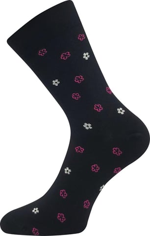Dámské ponožky LONKA FLOWRANA černá 35-38 (23-25)