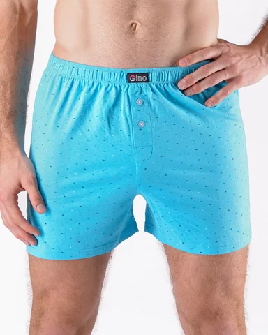 Pánské volné trenky nadměrné GINO 75206P sv. tyrkysová azurová XXL/3XL