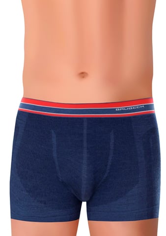 Pánské boxerky Active Wool BX10870 BRUBECK modrá tmavá L