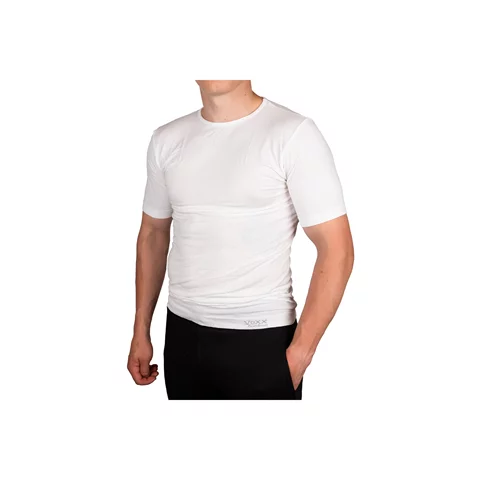 Pánské bezešvé tričko s krátkým rukávem  VoXX BambooSeamless 021 bílá