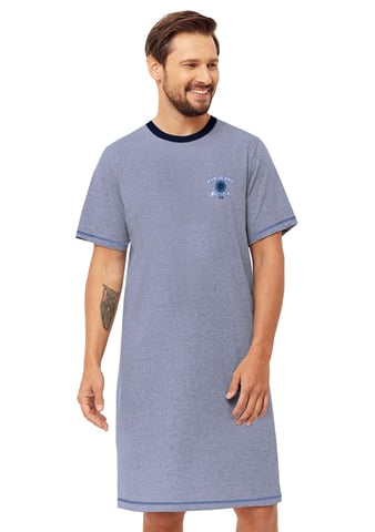 Pánská noční košile Stephen 1332/31 HOTBERG granát (modrá) XXL