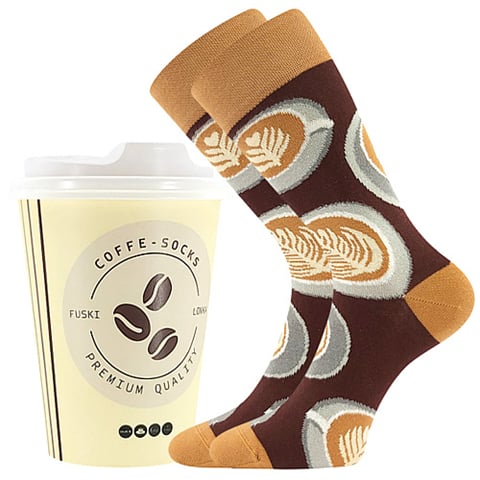 Ponožky Lonka COFFE socks vzor 2 42-45 (28-30)