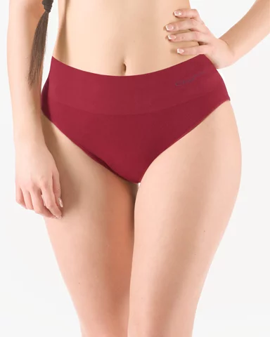 Dámské kalhotky klasické se širokým bokem GINA Bamboo 00035P brandy XL/XXL