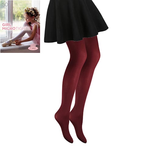 Dívčí punčochové kalhoty GIRL MICRO TIGHTS 50 DEN windsor wine 110-116