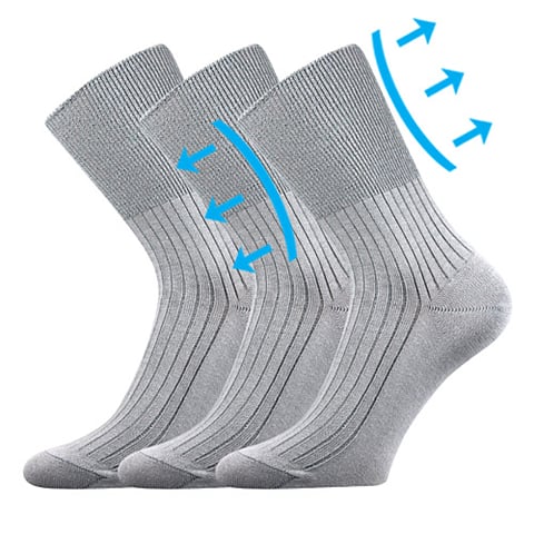 Zdravotní ponožky světle šedá 38-39 (25-26)