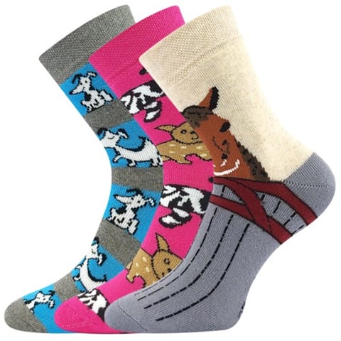 Dětské froté ponožky SIBIŘ DĚTSKÁ 07 mix holka