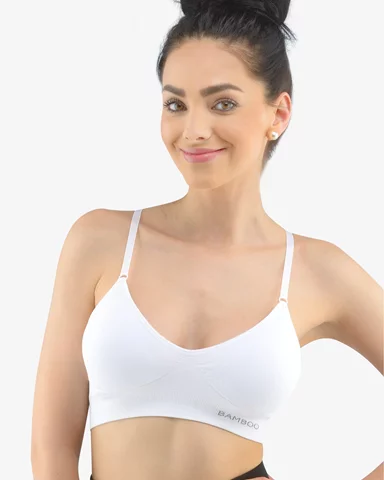 Dámská sportovní podprsenka s vycpávkami GINA 07020P bílá XL/XXL