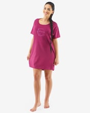 Dámská noční košile maxitriko krátký rukáv GINA 19120P