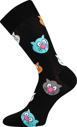 Společenské ponožky Lonka TWIDOR kočky 39-42 (26-28)