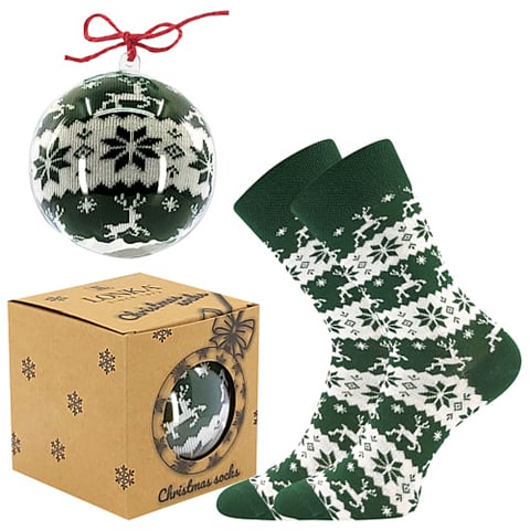 Vánoční ponožky Lonka ELFI zelená 38-41 (25-27)