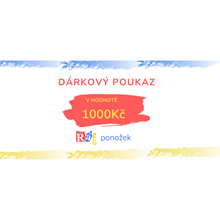 Dárkový poukaz z RÁJE PONOŽEK - 1000 Kč