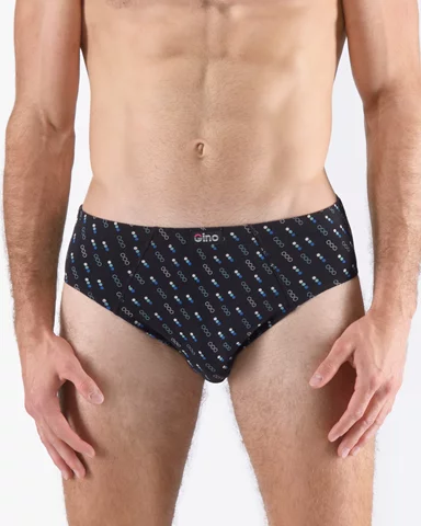 Pánské slipy nadměrné GINO 71129P černá pomnenková XXL/3XL