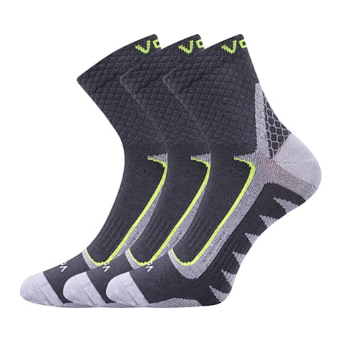 Ponožky VoXX KRYPTOX tmavě šedá-žlutá 35-38 (23-25)