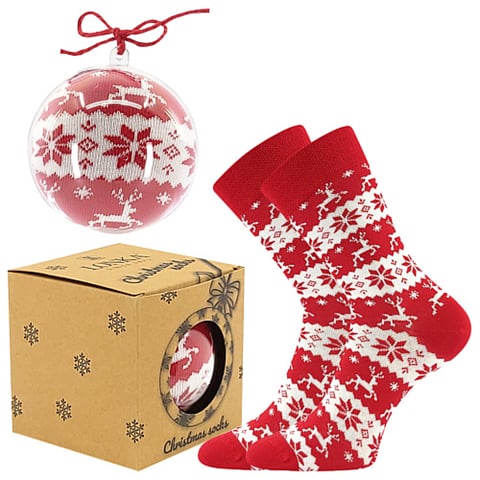 Vánoční ponožky Lonka ELFI červená 33-38 (22-25)