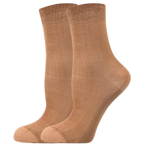Dámské punčochové ponožky COTTON socks 60 DEN beige