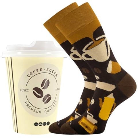 Ponožky Lonka COFFE socks vzor 4