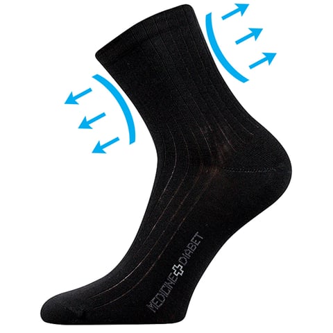 Zdravotní ponožky DEMEDIK černá 35-38 (23-25)
