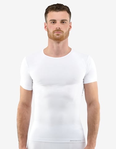 Pánské tričko s krátkým rukávem eco BAMBOO GINO 58006P bílá M/L