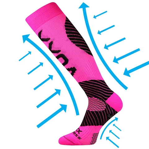 Kompresivní podkolenky VoXX PROTECT neon růžová
