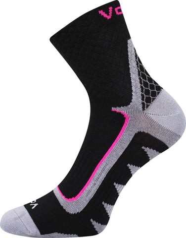 Ponožky VoXX KRYPTOX černá-magenta 39-42 (26-28)