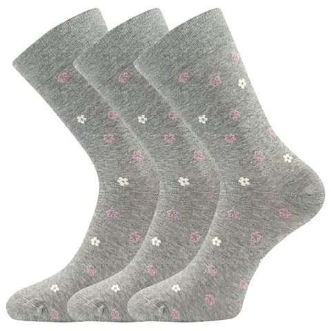 Dámské ponožky LONKA FLOWRANA šedé melé 35-38 (23-25)