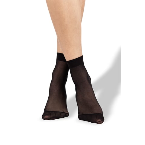 Punčochové ponožky NYLON SOCKS 20 DEN / 2 páry nero