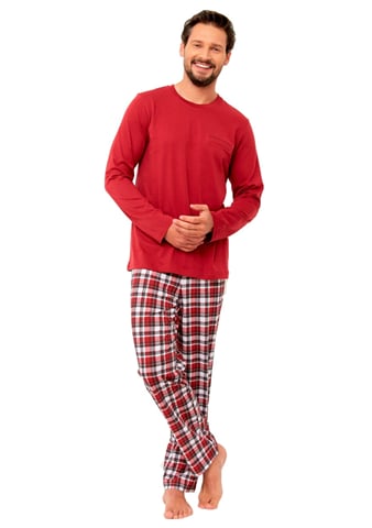 Pánské pyžamo Orion HOTBERG bordo (vínová) XL Pánské pyžamo Orion HOTBERG bordo (vínová) XL