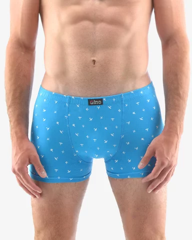 Pánské boxerky s kratší nohavičkou GINO 73114P azurová bílá XL/XXL