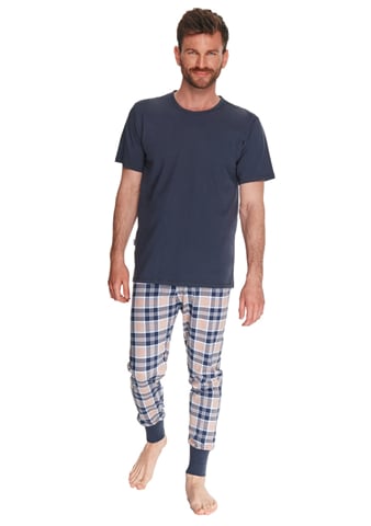 Pánské pyžamo Fedor 2731/21 TARO granát (modrá) XL
