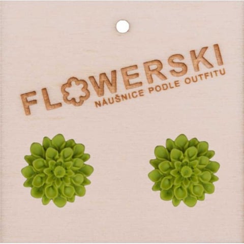 Náušnice - FLOWERSKI GREEN APPLE GREEN APPLE