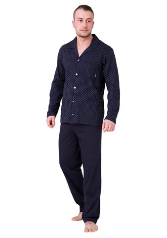 Pánské pyžamo Roger 576 HOTBERG modrá tmavá XL