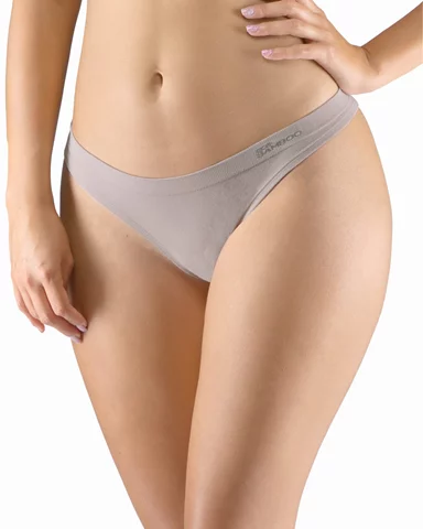 Dámské kalhotky bokové brazilky GINA 06014P šedohnědá S/M