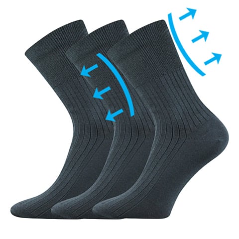 Zdravotní ponožky tmavě šedá 43-45 (29-30)