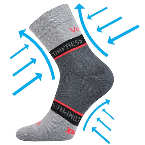 Kompresní ponožky VoXX FIXAN světle šedá 35-38 (23-25)