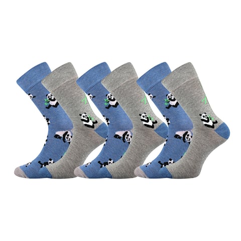 Ponožky DOBLE Sólo vzor 16 - panda 35-38 (23-25)