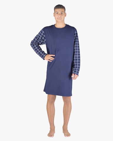 Pánská noční košile dlouhý rukáv GINO 79157P