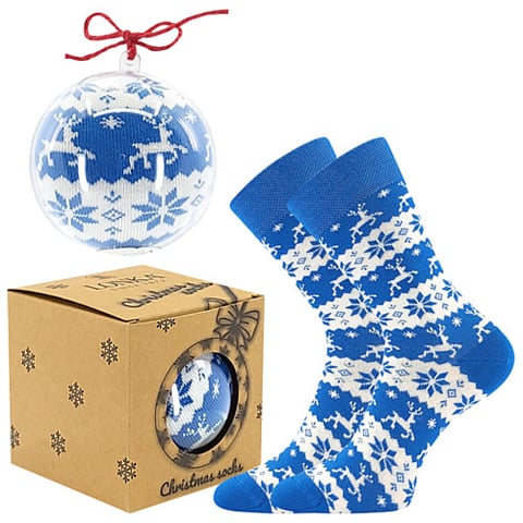 Vánoční ponožky Lonka ELFI modrá 38-41 (25-27)