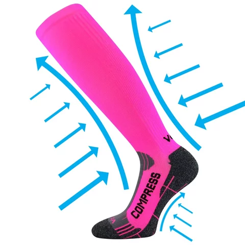 Kompresní podkolenky VoXX FLEX neon růžová