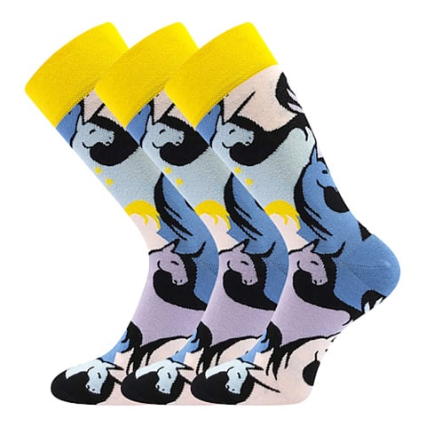 Společenské ponožky Lonka TWIDOR jednorožci 39-42 (26-28)