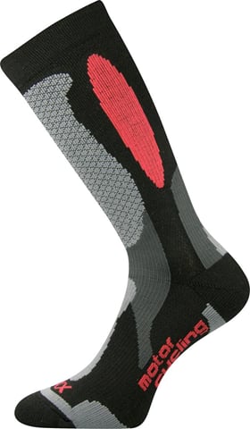 Ponožky VoXX ENGINE černo-červená 43-46 (29-31)