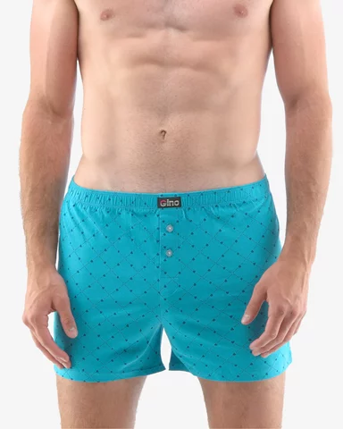 Pánské volné trenky GINO 75183P tm. tyrkysová petrolejová XL/XXL