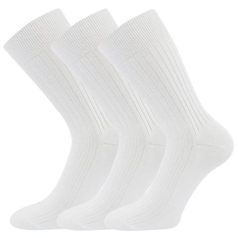 Pánské ponožky LONKA ZEBRAN bílá 46-48 (31-32)