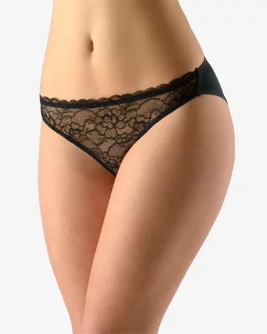 Dámské bokové kalhotky brazilky GINA 16102P černá XS/S