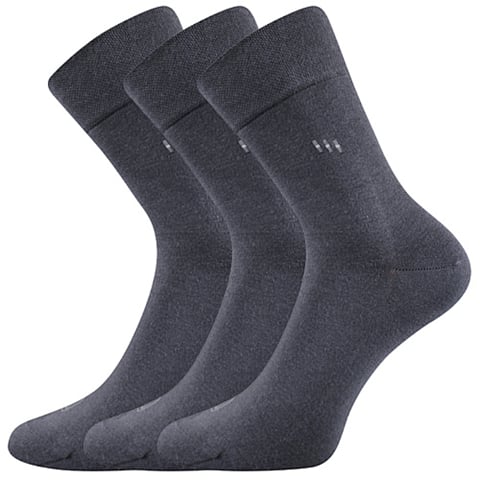 Společenské ponožky DIPOOL tmavě šedá 47-50 (32-34)