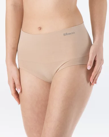 Dámské klasické kalhotky se zpevněným pasem 00052P béžová XL/XXL
