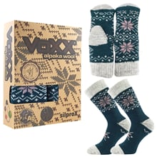 Dárková krabička ponožek a palčáků VoXX ALTA SET tmavý tyrkys