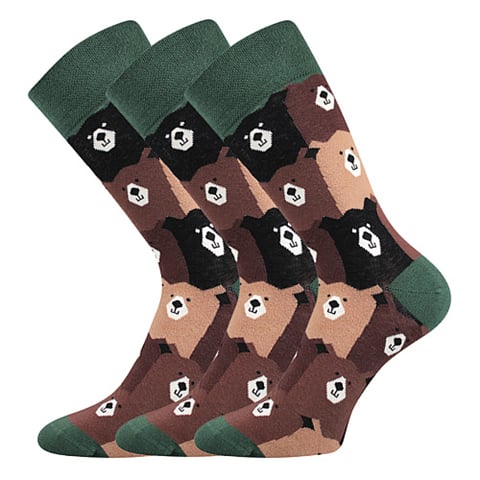 Společenské ponožky Lonka TWIDOR medvědi 43-46 (29-31)