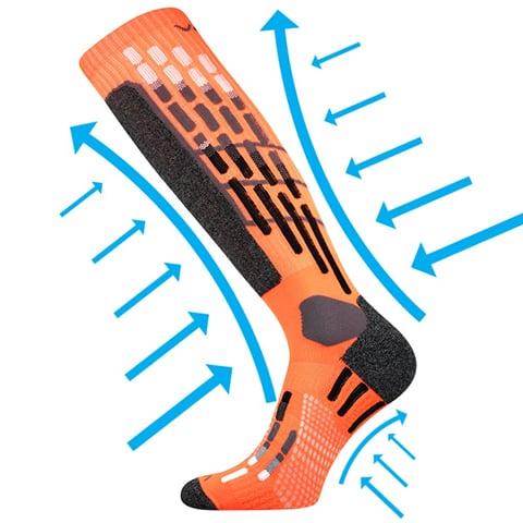 Kompresivní VoXX podkolenky VXPRES neon oranžová